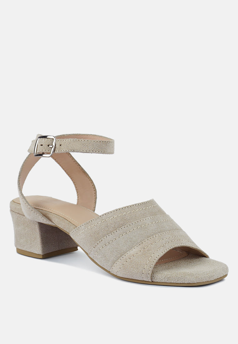 sigrid fine suede block heeled sandal by ruw#color_nude