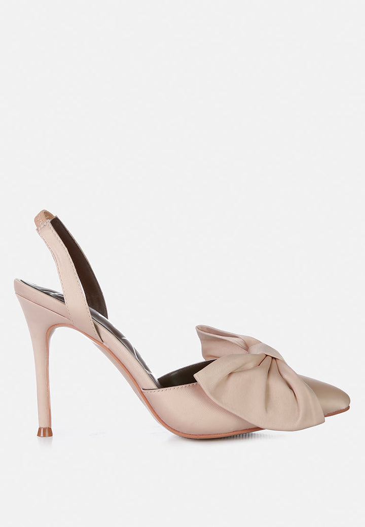 smitten bow stiletto heel slingback sandals by ruw#color_latte
