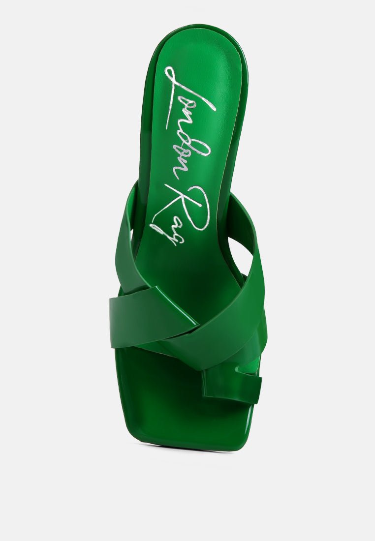 snatched intertwined toe ring heeled sandals by ruw#color_green