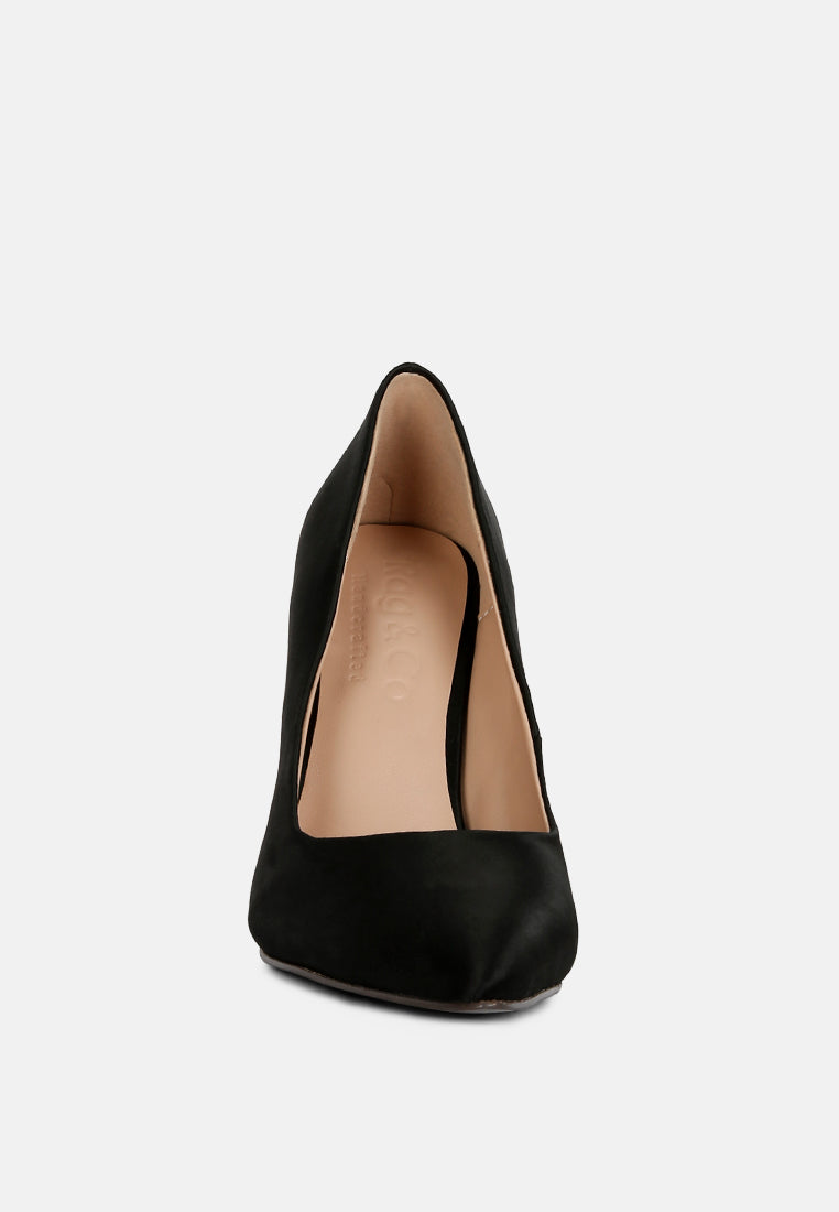 stakes clear high heel satin pump heels by ruw#color_black