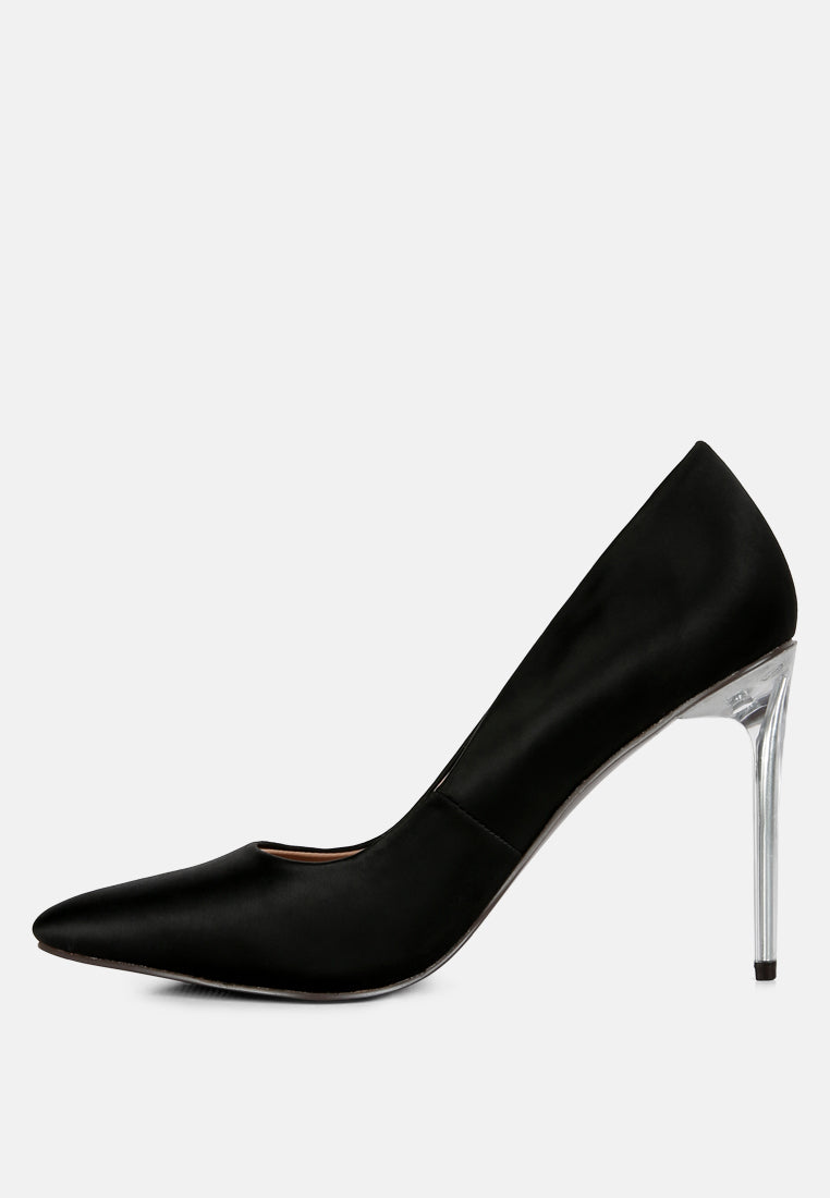 stakes clear high heel satin pump heels by ruw#color_black