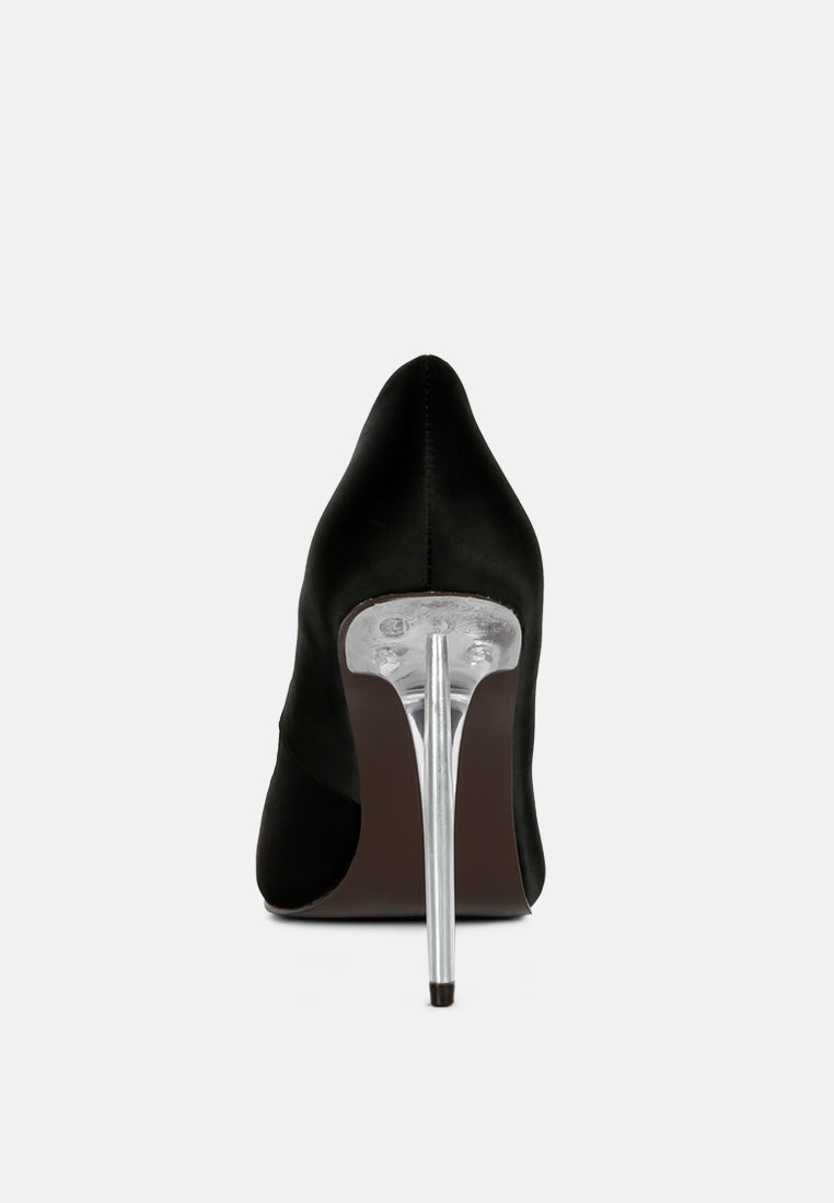 stakes clear high heel satin pump heels by ruw#color_black