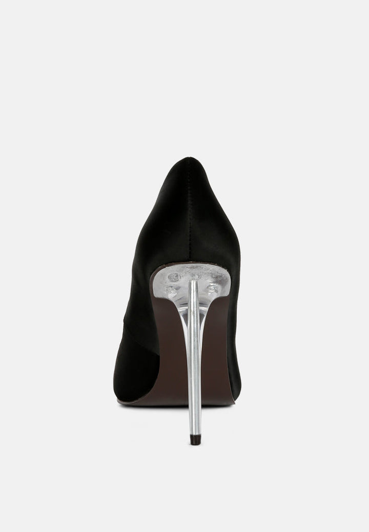 stakes clear high heel satin pump heels by ruw#color_black