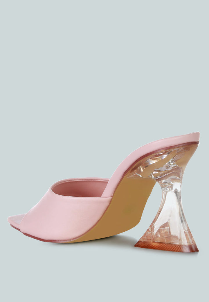 sweet16 clear spool heel sandals by ruw#color_pink