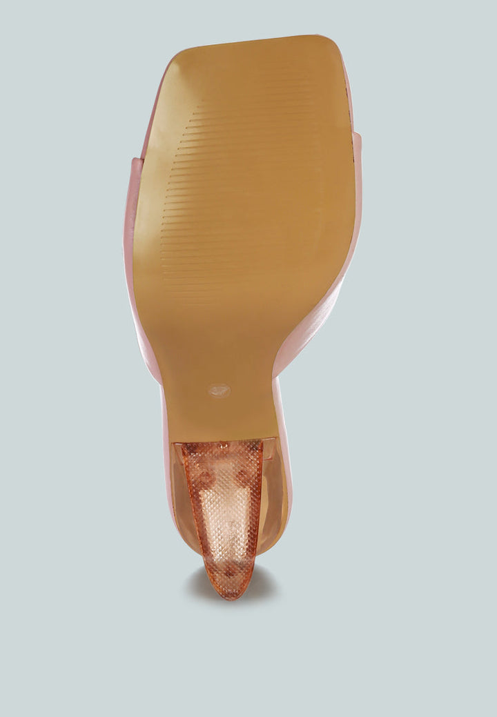 sweet16 clear spool heel sandals by ruw#color_pink
