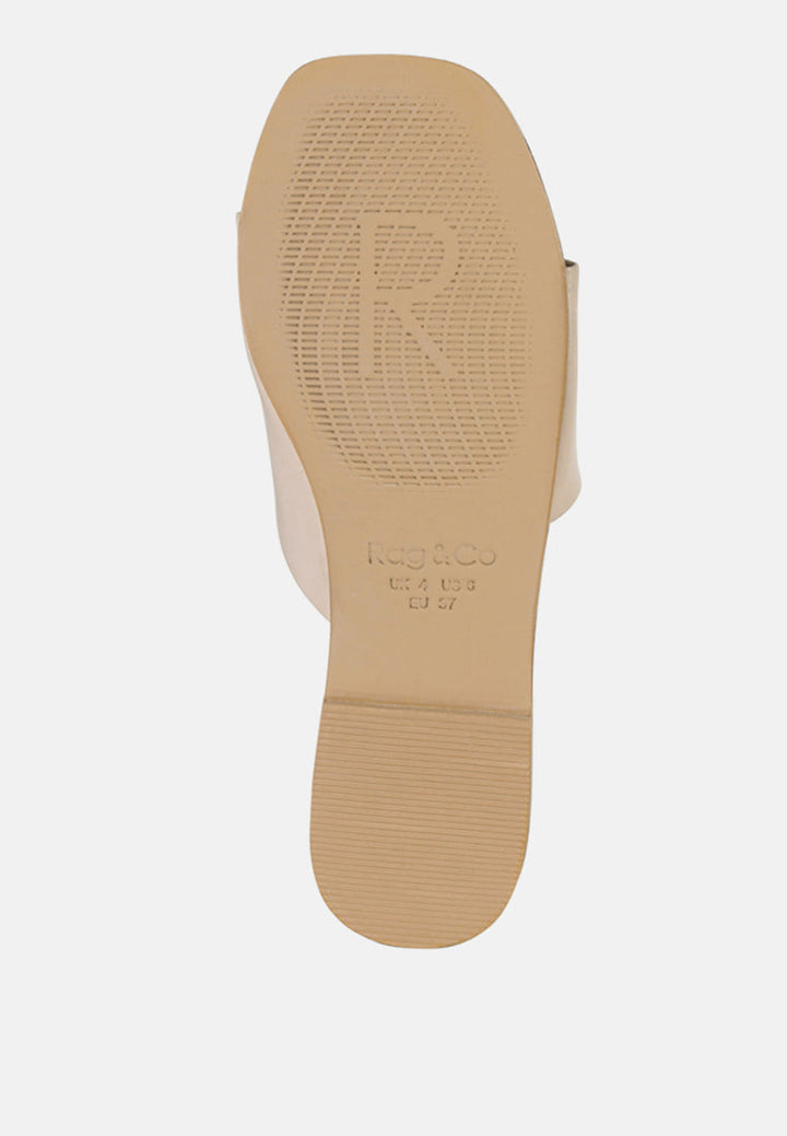 tatami leather classic slide flats by ruw#color_white