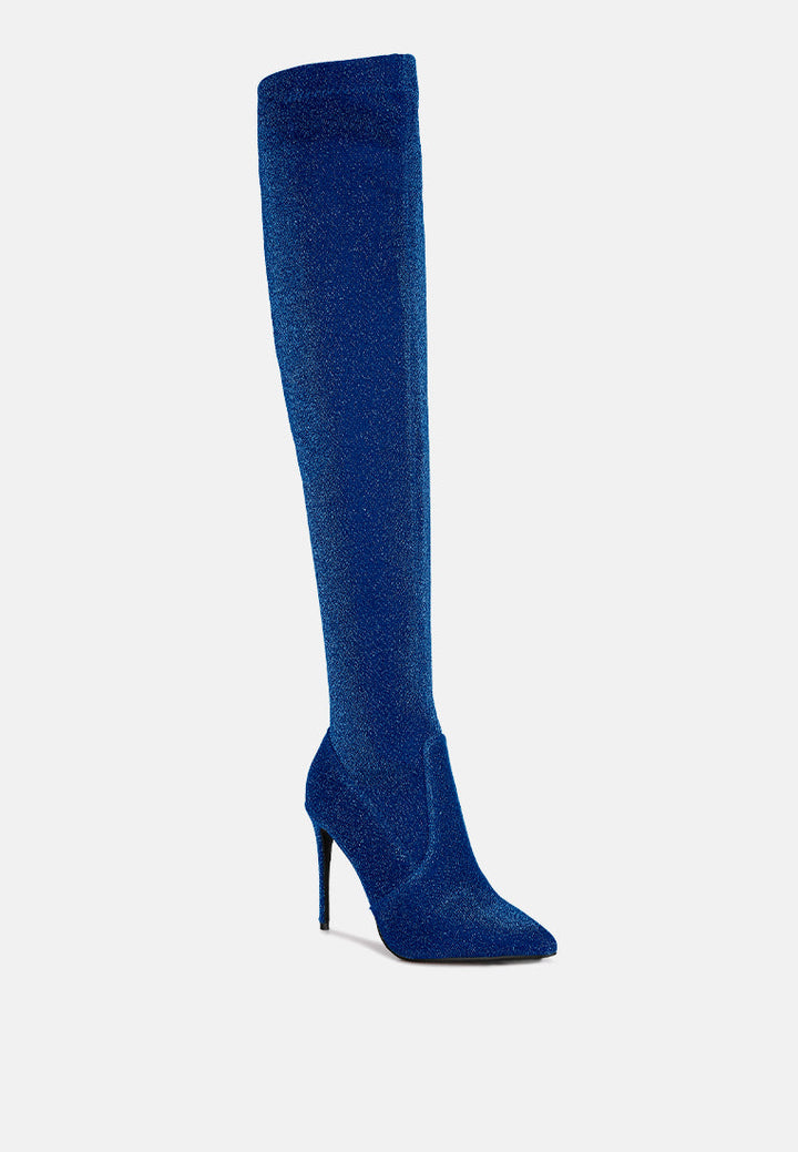 tigerlily knitted stiletto long boots by ruw#color_blue