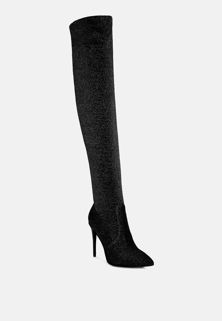 tigerlily knitted stiletto long boots by ruw#color_black