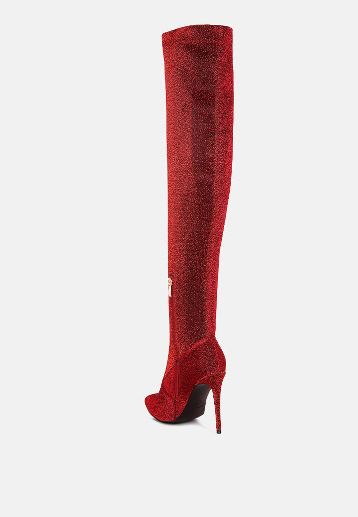 tigerlily knitted stiletto long boots by ruw#color_red