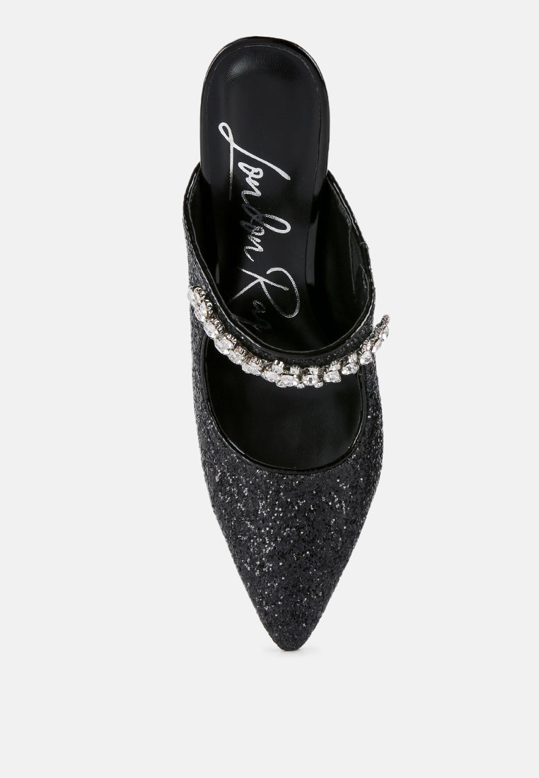 twinklet glitter diamante embellished stilettos by ruw#color_black