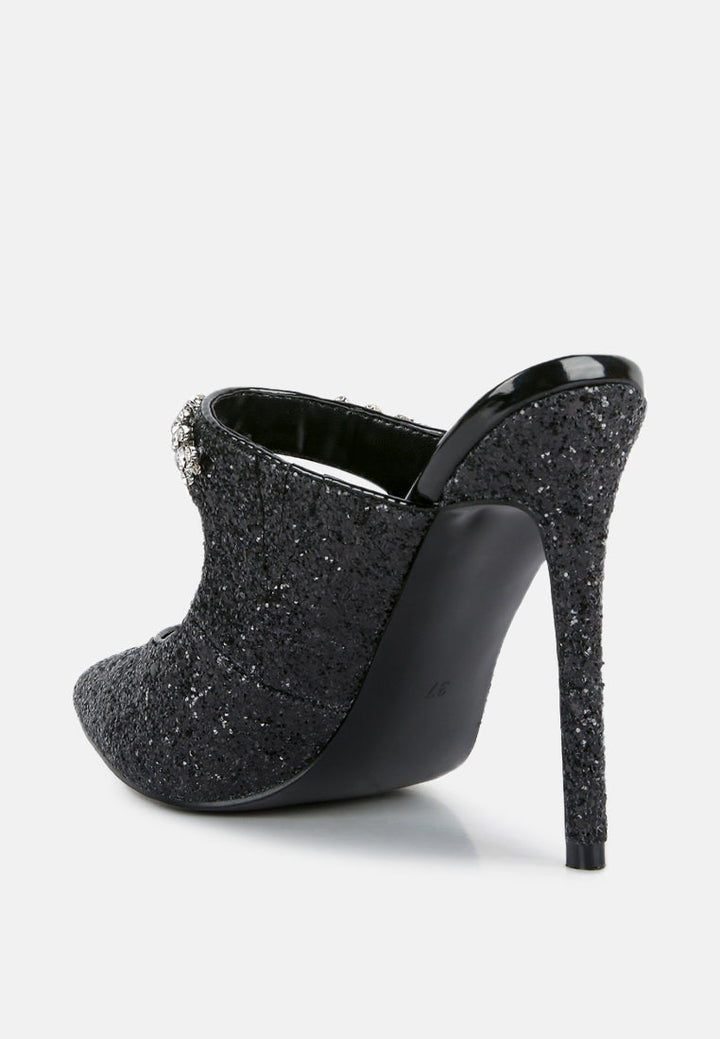 twinklet glitter diamante embellished stilettos by ruw#color_black