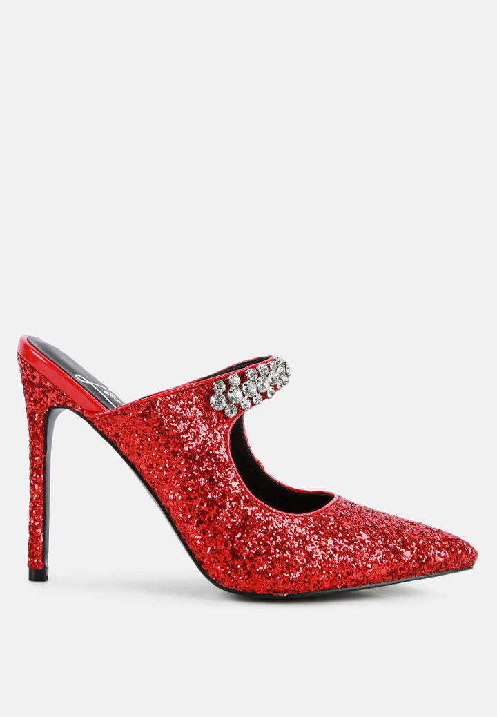 twinklet glitter diamante embellished stilettos by ruw#color_red