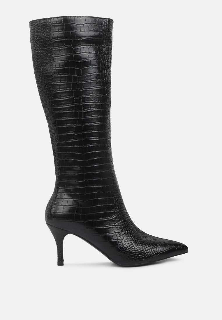 uptown pointed mid heel calf boots by ruw#color_black