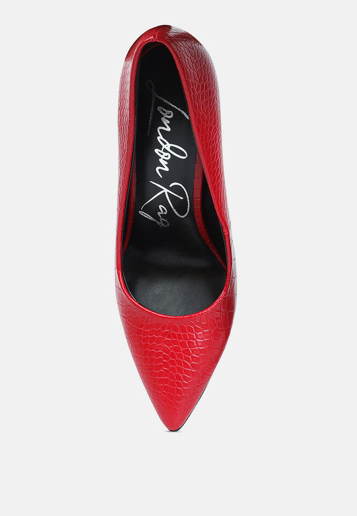 urchin croc high stiletto heel pumps by ruw#color_red