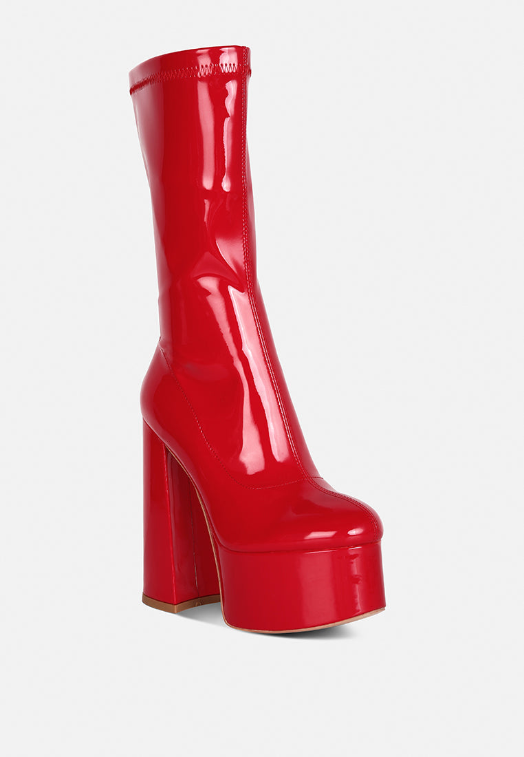 vinkele block heeled ankle boot by ruw#color_red