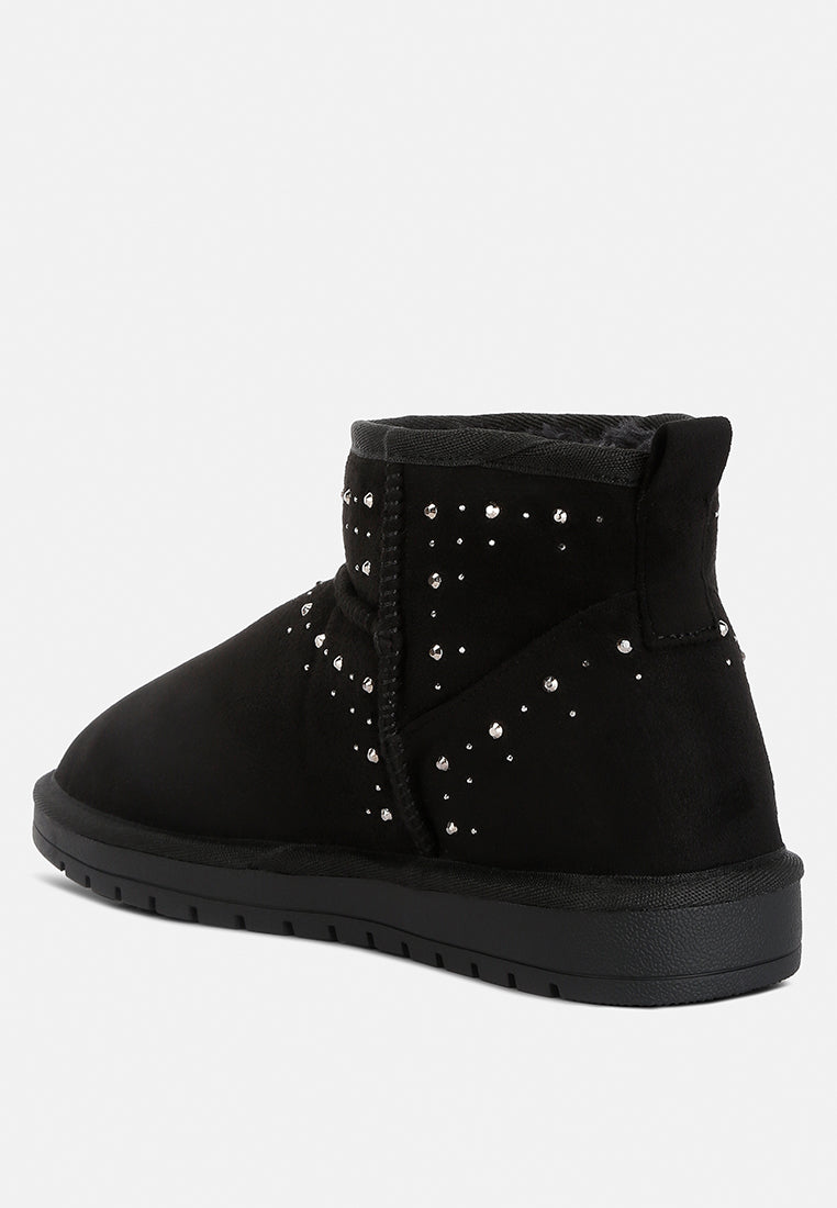 winifred rhinestone embellished fur lined boots by ruw#color_black