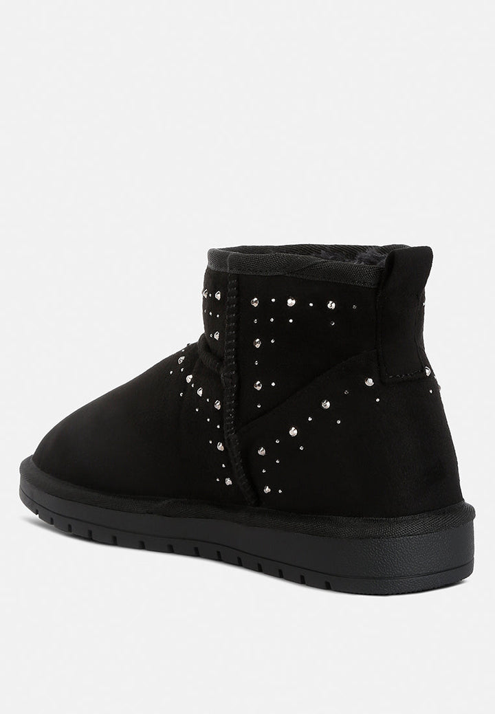 winifred rhinestone embellished fur lined boots by ruw#color_black