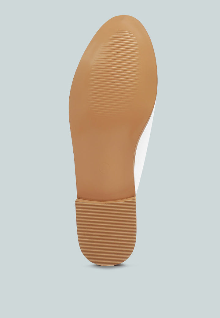 yashta patent studded flat mules by ruw#color_white