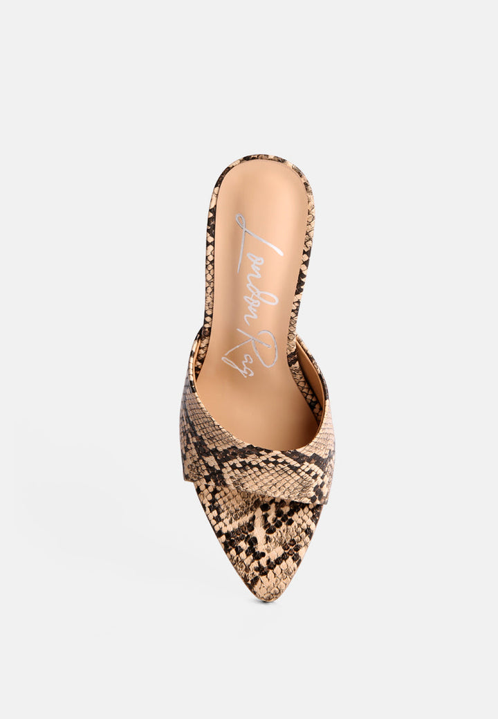yule ball patent faux leather high heel sandals by ruw#color_snake-print