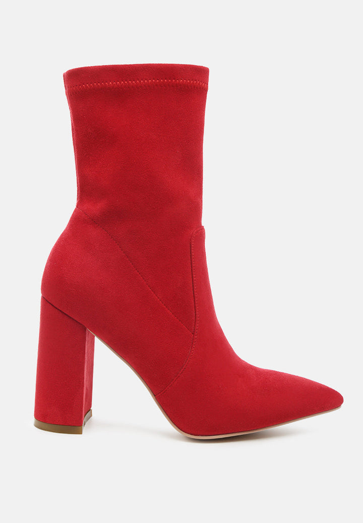 zahara faux suede block heeled boots by ruw#color_red